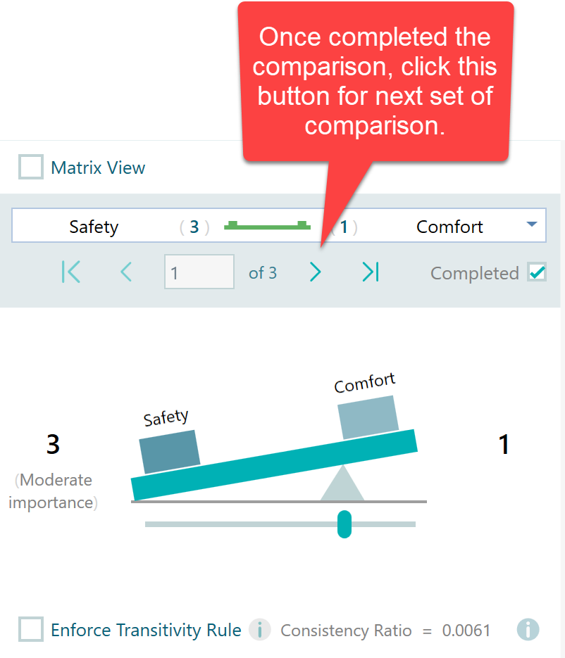 Pairwise Comparison Steps